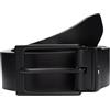 Tommy Hilfiger Uomo Cintura Layton 3,5 cm in Pelle Reversibile, Nero (Black), 110 cm