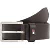 Tommy Hilfiger Uomo Cintura Oliver 3,5 cm in Pelle, Marrone (Testa Di Moro), 80 cm