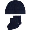 Tommy Hilfiger Cable Knit Beanie + Booties Kn0kn02157 Altri set di abbigliamento Unisex - Adulto (Pacco da 2)