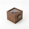Scatola Porta Orologio in Legno Scatola con Coperchio Trasparente Singolo