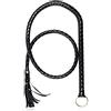 Generic Whip in PVC Nero 140cm Finto Cavallo con Tasselli, Uso Costume