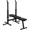 Novonova Panca per sollevamento pesi, pieghevole, multifunzione, schienale reclinabile, panca per sollevamento pesi, braccia e gambe, altezza regolabile 7 livelli, Bench Press Bodybuilding uomo sport