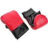 DOITOOL Guantoni da Boxe a Mezzo Dito in Pu Rosso per Allenamento | 1 Paio, Presa Migliorata e Dita Libere, per Arti Marziali e Sessioni Familiari, Adatti ad Adulti e Bambini