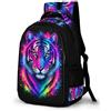 WECECE Zainetto Tiger 14 Anni Bambine Zaino per Computer Animal Tiger Bambini Classe 1-3 Media Cartella Grande Capiente Capiente, School Bag per Rientro Gita e Tempo Libero