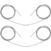 Luxshiny Corda per Infilatura Rete da Basket 4 Pezzi in Filo d'Acciaio Argento Resistente e Rinforzata per Cerchio e Telaio Basket Indoor e Outdoor