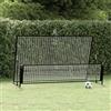 FMPGJLYH Rebounder e porta da calcio 2 in 1, 202 x 104 x 120 cm, rete da allenamento portatile per allenamento di pass e tiro, telaio in acciaio con rete in poliestere, resistente alle intemperie