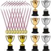 Sikweny Set di 16 mini trofei e medaglie (8 trofei, 8 medaglie d'oro)