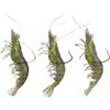 Nutup Esche morbide per gamberetti realistici, 9 cm, in TPE con ganci, per spigola, trota, luccio, coda vibrante, attrezzatura da pesca d'acqua dolce e salata, colori misti (1# verde scuro 9 cm/12 g3)