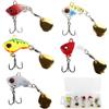 Dwitkul 5 Pezzi Esche da Pesca Spinning Cucchiaino Colorato Set di Esche Artificiali Pesca Mini Artificiali da Pesca per Trota, Esche Artificiali Spinning Trota per Luccio, Pesce Persico