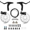 OAUWYUBA Set di Freni a Disco Meccanici per Bicicletta Set di Freni a Disco a trazione lineare per Mountain Bike Pinze Freno MTB Rotore G3 da 160 mm(Brake Kit-Silver)