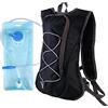Nizirioo Zaino da Bici da 2 Litri per Idratazione, Impermeabile, Ultraleggero, Riflettente, Regolabile per Sci, Corsa, Escursionismo, Nero, 8L