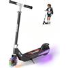 iScooter Monopattino Elettrico per Bambini 6-10 Anni,2 Velocità 10/15 km/h,Ruota Anteriore Luminosa,Luci LED Multicolore,Altezza Regolabile su 3 Livelli,Portata fino a 50 kg