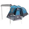 mtlskopl Tenda a tunnel blu, 390 x 215 x 152 cm, grande tenda da campeggio per famiglie e gruppi, robusto telaio in fibra di vetro, poliestere 185T resistente, borsa per il trasporto inclusa