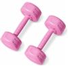 SZLIFE Pesi Fitness per Allenamento, Coppia in Plastica con Manico Antiscivolo per Donne, manubrio, Rosa, 5kg (2.5kg*2)