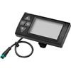 Generic 02omd Schermo di visualizzazione per bici elettrica, 24 V/36 V/48 V, misuratore LCD per bicicletta elettrica, cavo di interfaccia a 5 pin, computer da ciclismo resistente all'acqua IP65 per barra da