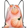 EDPXKL Borsa da palestra con coulisse a forma di zucca rosa per uomo/donna, borsa sportiva con coulisse a forma di palla di Natale verde, zaino da spiaggia/nuoto per sport, palestra e spiaggia.