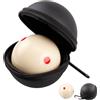 Sinsilvie Billiards Cue Balls Practice Training Artifact or 6 Red Dots Cue Ball,2-1/4,with Black PU Case,Billiard Accessories (6 Red Dots Cue Ball)