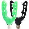 Sandyseptember Testa di supporto per canna da pesca notturna, in silicone verde luminoso, con filettatura in metallo CNC, per pesca alla carpa, presa sicura sul treppiedi (verde luminoso)