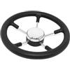 Tdoutop Volante Barca Acciaio Inox Ergonomico Presa Confortevole Sterzo Marina Antiscivolo Solido Stabile Adatto a Imbarcazioni Pescare Yacht Mare, 32.5 Centimetri
