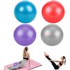 Minshulan Trading Palla da ginnastica piccola, 4 pezzi, per pilates, con cannuccia gonfiabile, antiscivolo, morbida palla da yoga per equilibrio, fisioterapia, fitness