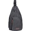 PZCHTIC Marsupio in tela, casual, leggero, per viaggi, escursionismo, ciclismo, marsupio da donna (nero, taglia unica)