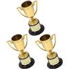 VICASKY 3 Pezzi Mini Coppa in Plastica Oro, Premio Elegante e Multifunzione per Cerimonie e Eventi, Stimola Lo Spirito Competitivo degli Studenti Riutilizzabile