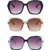 CAXUSD Occhiali da Sole Protezione UV in Resina 3 Pezzi Unisex per Ciclismo per Festa Estiva e Attività All'aperto come Ciclismo e Fotografia
