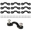 ZAMETTER Kit di sartiame per kayak, 30 pezzi, anelli elastici con anello a D, per paddle, moto d'acqua, colore: nero
