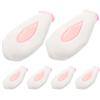 Cabilock 6 Pezzi Decorazione per Casco da Bicicletta in Peluche Orecchie da Coniglio Bianche, Accessorio Leggero per Uso Quotidiano e Gite in Bici
