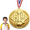 Generisch Set di medaglie del posto - 1°, 2°, 3°, vincitore in rilievo, durevoli, , in rilievo, per scacchi, regalo compatto per bambini, durevole | medaglia da usare