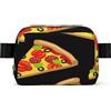 DUWAA Tasty Pizza Print Bag per uomo e donna borsa leggera per passeggiate con cani impermeabile borsa da palestra borsa a tracolla per uso quotidiano