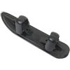 Sandyseptember Slitta da sci in plastica per passeggini, bici da equilibrio, scooter e carrelli da campeggio, con morsetto regolabile, 1-9 cm, attrezzatura sportiva invernale nera per gite in famiglia, corse