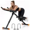 PAPIBLU Ab Trainer - Attrezzo per allenamento addominale regolabile, con display, pieghevole, colore: nero