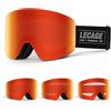 LECAGE Maschera Sci Fotocromatica Uomo Donna | Anti-Appannamento Senza Cornice | Design OTG Compatibile con Occhiali & Casco | Protezione UV400 per Sci, Snowboard & Outdoor Invernali