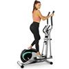 THERUN Ellittica da Casa, Ellittica Professionale Ultra Silenziosa con 16 Livelli di Resistenza Regolabile, Display LCD, Pedali Antiscivolo, Supporto Borraccia, Capacità Di Carico 120KG