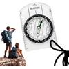 Generico Camping Compass Portable - Acrylic Map Reading Navigation Tool | Mini Scale | Lightweight Orienteering & Survival Baseplate Compass with Lanyard Scale Ruler for Hiking, Backpacking, Camping &