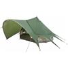 GFMGUEMV Family - Tenda tepee per 3 persone, verde e grigio, 600 x 600 x 347 cm, in poliestere 185T impermeabile con rivestimento in PU, include ganci luminosi, valvole d'aria e divisorio