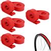 XIHIRCD Fodere Pneumatici Bici, 26 Pollici Nastro Cerchio Bici(Rosso) | PVC Alta Pressione Antiforatura Fodera Pneumatico Bici Nastro Elastico Protezione Gomma per Bici da Montagna/Strada