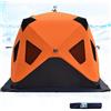 Generic Tenda per pesca sul ghiaccio, tenda isolata pop-up, per 3-4 persone, riparo invernale portatile, antivento, per campeggio e pesca sul ghiaccio