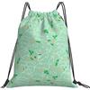 Generic con Coulisse Borsa Sportiva da Palestra Rabbits And Carrots Green Sacca Sportivo Fashion Zainetti per Adulto Festival Piscina 36X42Cm