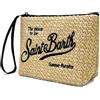 YPWGWRQLW MC2 Saint Barth Pochette in Rafia Intrecciata con Polsino (A)