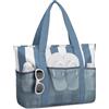 VASCHY Borsa Mare Grande,Borsa Spiaggia Donna Impermeabile Beach Bag Estiva Viaggio,Striscia Blu