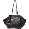 Chicca Borse Borsa a Mano Grande Shopper a Spalla Donna in Pelle Dollaro (Testa Moro)