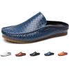 QCHAOLI Ciabatte da Uomo in Pelle Traspirante, Slip On, Pantofole da Spiaggia E da Viaggio