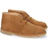 shoes&blues.es Stivali da Deserto da Donna e da Uomo Realizzati in Pelle Scamosciata e Montone, con Comoda Suola Antiscivolo in Crepe e Chiusura con Lacci. Cammello Talla 43