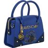 Merchoid Harry Potter: Borsa a tracolla da donna Premium Ravenclaw blu e oro multi-uso borsa a tracolla in pelle PU, Blu, Oro, Approx 27cm x 13cm x 23cm