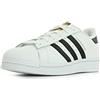 adidas Superstar J, Sneaker Unisex - Bambini e ragazzi, Footwear White Black C, 35.5 EU