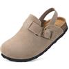ZUSERIS Zoccoli Ragazzi Ciabatte Unisex-Bambini Sabot Ragazze Clog Bambine Pantofole Scarpe da Giardino Sandali Albicocca 24.5-25 EU=Fabricante: 160