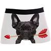 Lawenp French Bulldog Dog Intimo da Uomo Boxer Traspirante Breve Regalo di Natale di Capodanno S-XXL