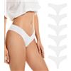 SHARICCA - Set di perizomi senza cuciture da donna, invisibili, tanga, biancheria intima, a vita bassa, atmoflessibile, no show, in cotone, string, XS